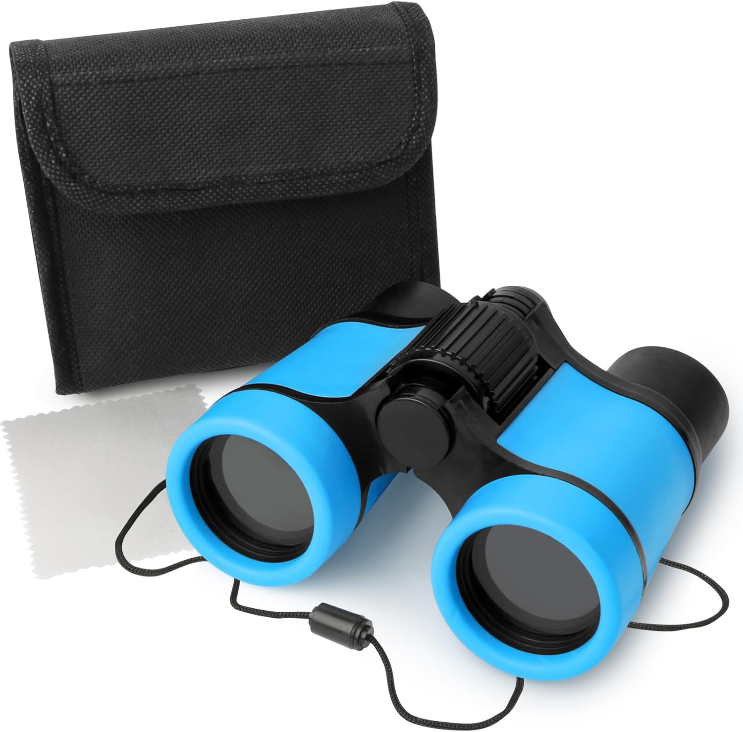 Showcases the product itself - a pair of compact binoculars - against a clean white background, highlighting its portability and ease of use.