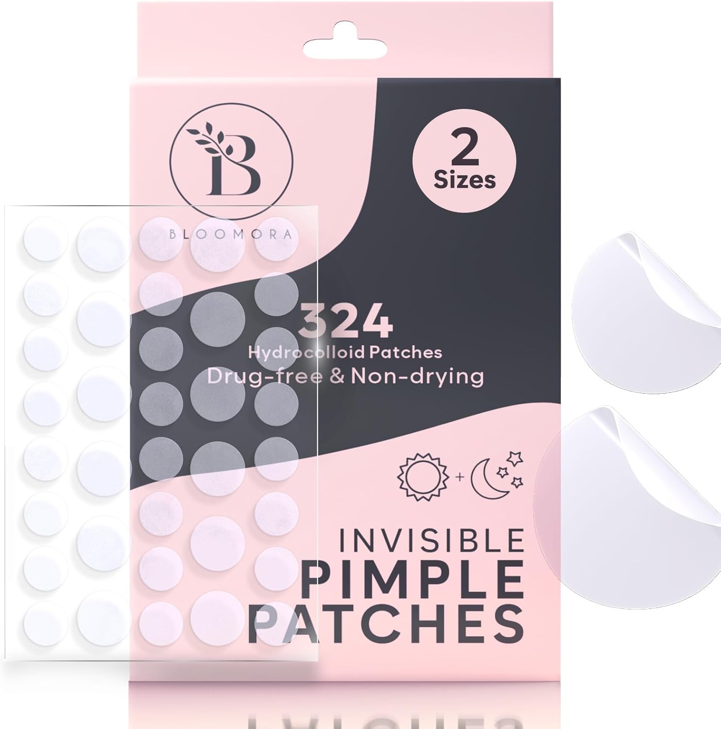 Shows the retail packaging to communicate the product's branding and contents, highlighting the quantity of patches included.