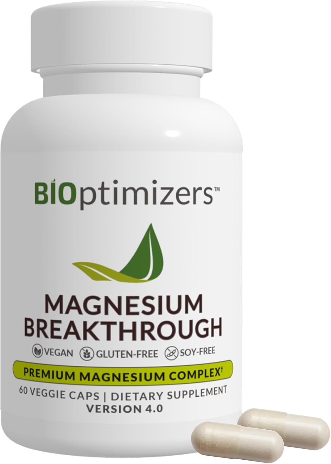 Clearly displays the product packaging to show the brand name, product type, and key features like being vegan and gluten-free. Shows both the product bottle and the actual capsules to give…