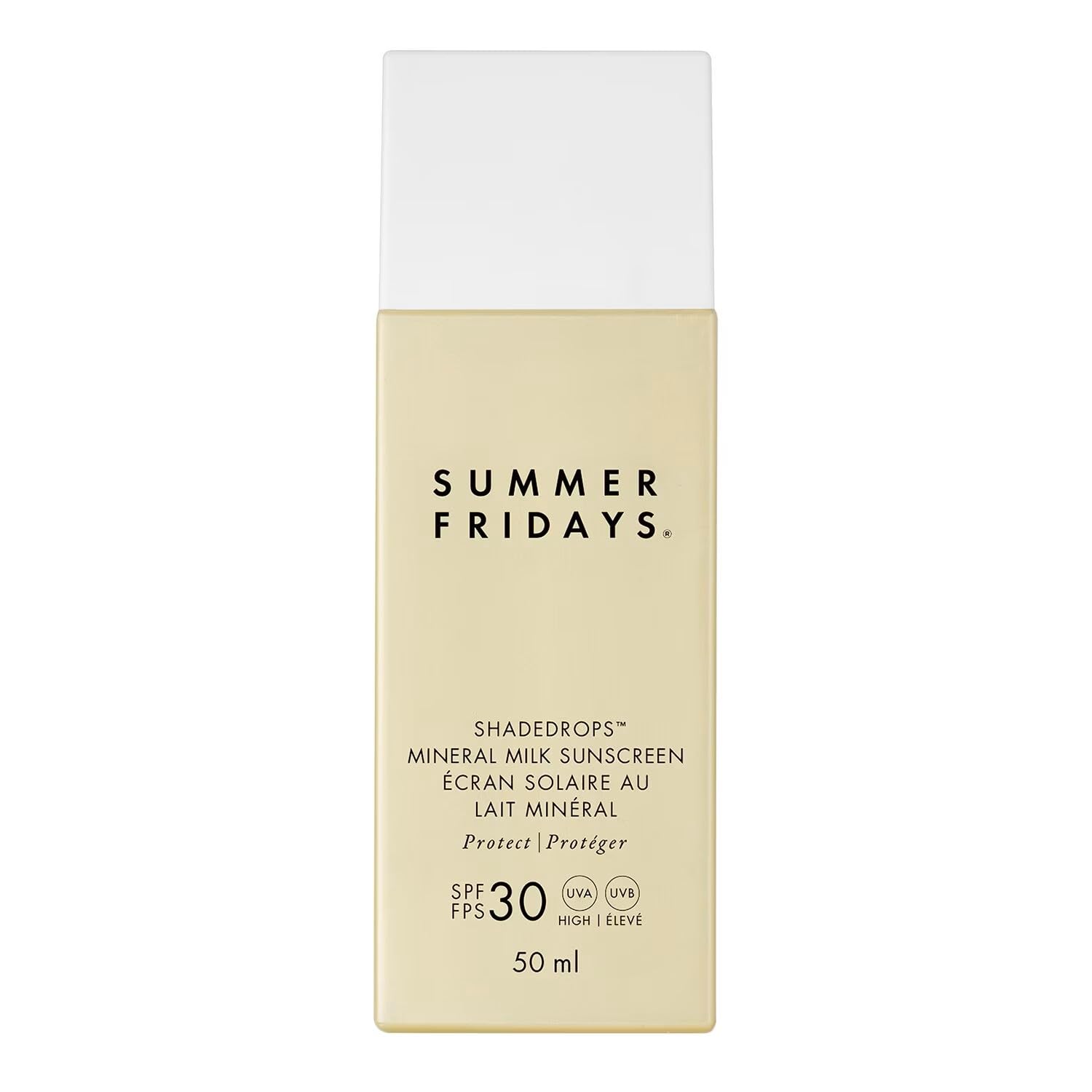 Summer Fridays ShadeDrops Broad Spectrum SPF 30 Mineral Milk Face Sunscreen…