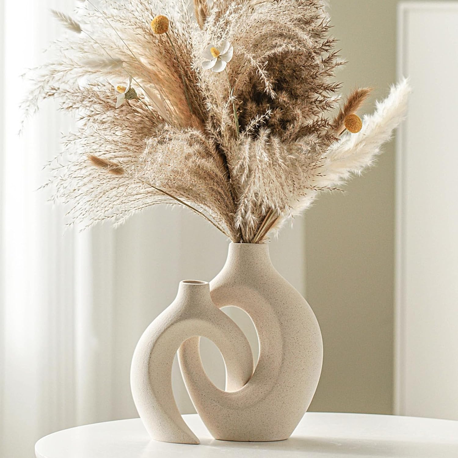 Showcases the product in an elegant home setting to highlight its aesthetic appeal and versatility as a decorative piece.