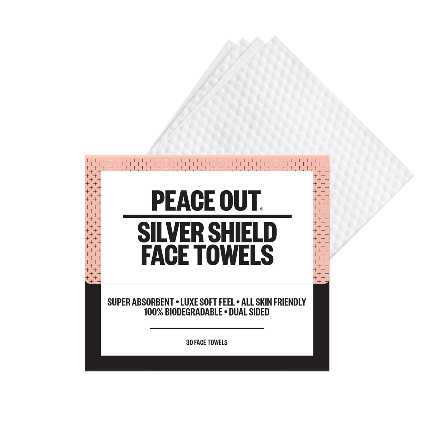 Showcases the product packaging and a sample of the face towels to give shoppers a clear view of what they're purchasing. Displays the product packaging with key features listed, helping shoppers…