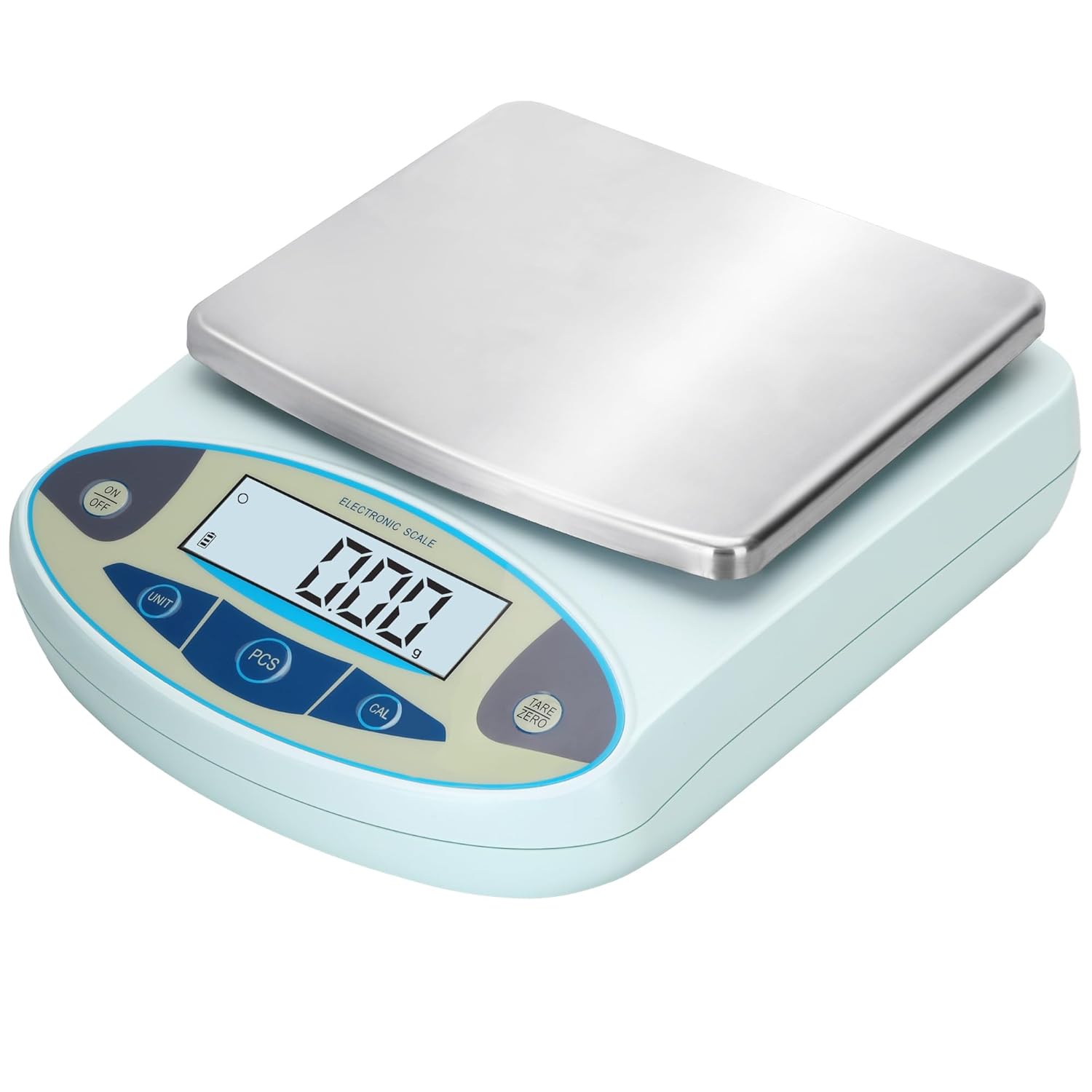 Showcases the product's design and digital display to highlight its precision and ease of use.