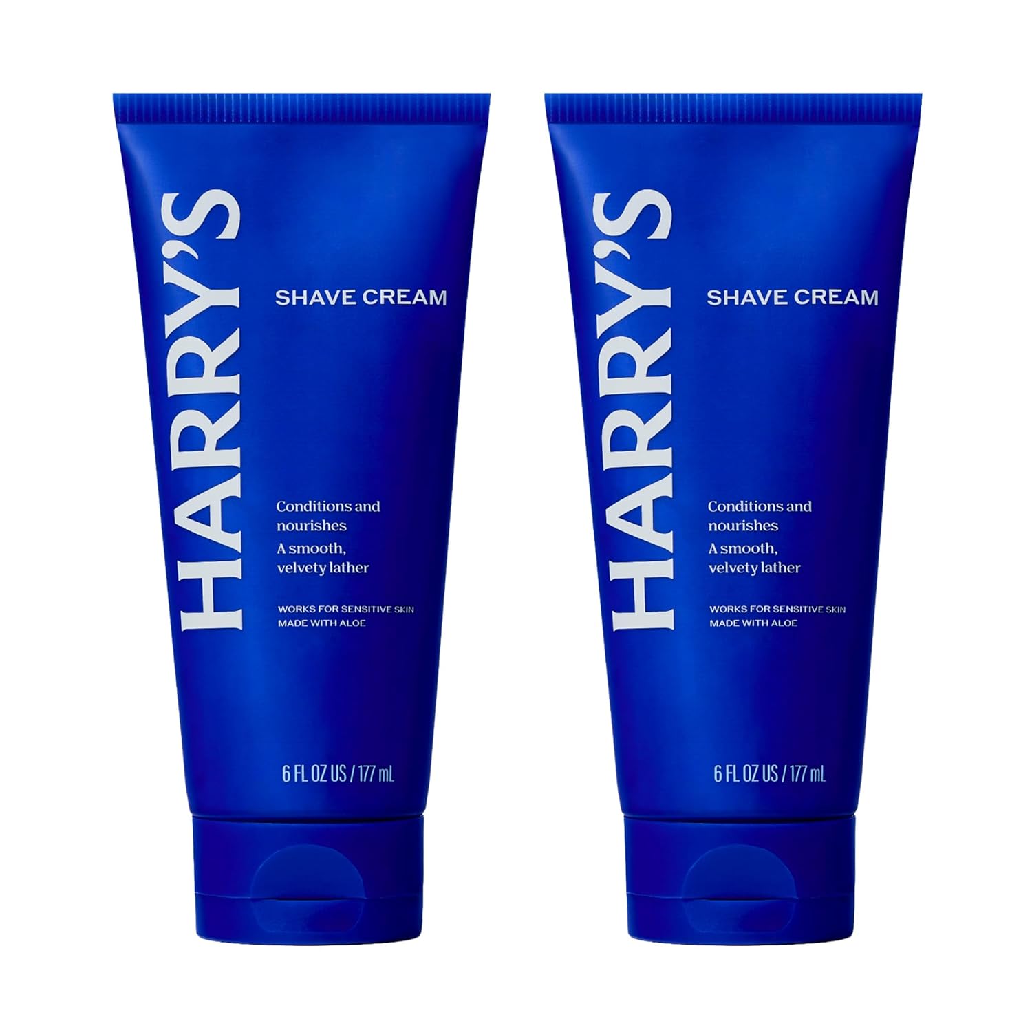 Shows two identical units of the product to emphasize quantity or value in the purchase. Clearly displays the product packaging and highlights key features like suitability for sensitive skin and…