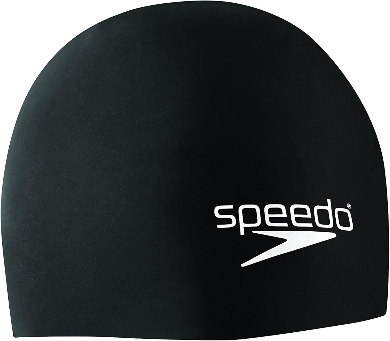 Showcases the product clearly against a plain background, allowing shoppers to see the design and branding of the swimming cap.