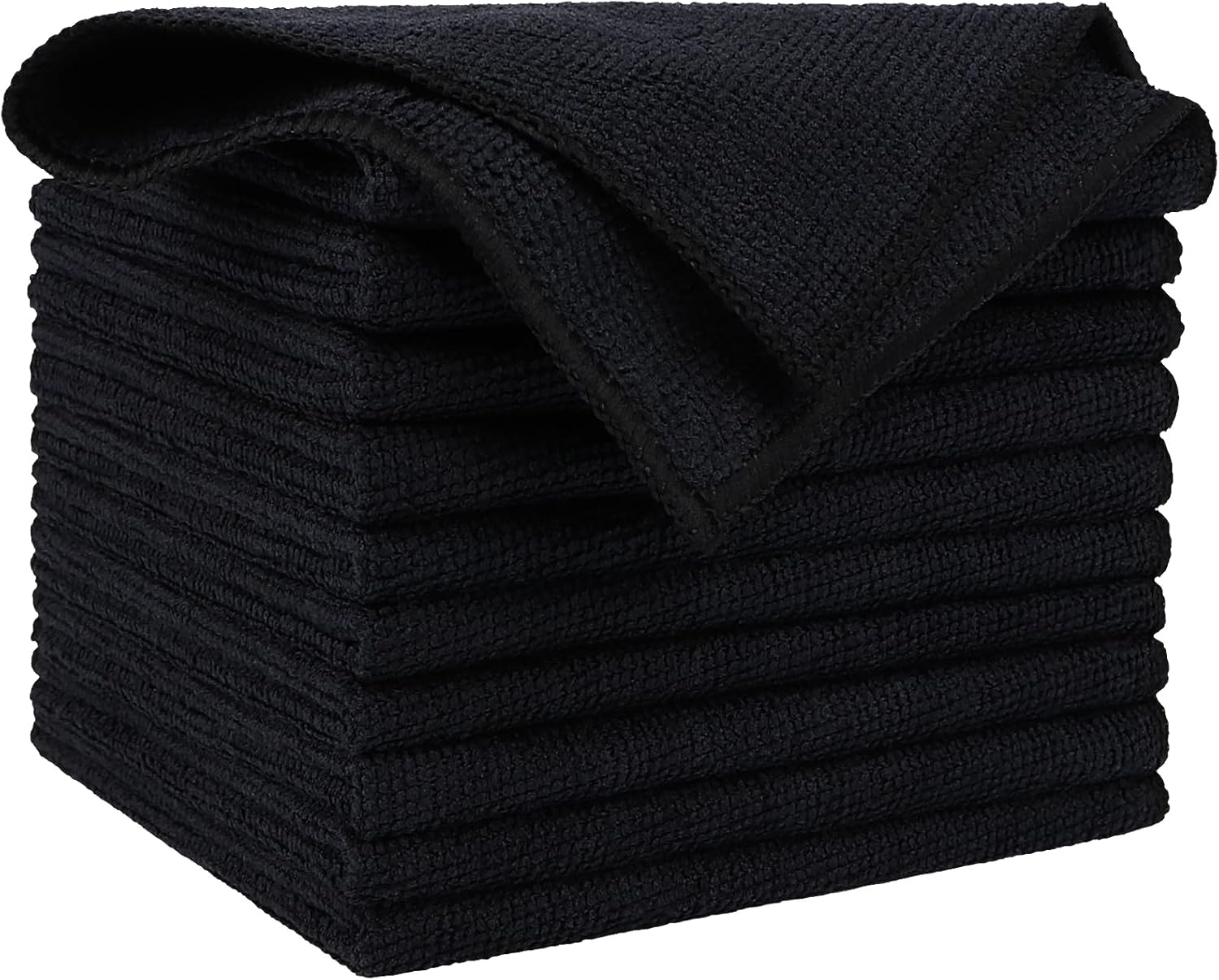 AIDEA Microfiber Cleaning Cloth Black 10PK