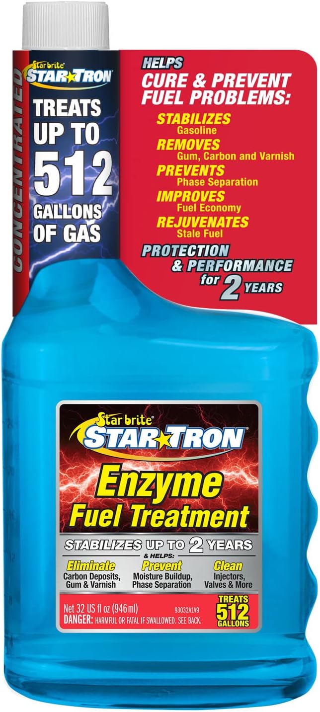 Showcases the product's appearance and highlights its key benefits for treating fuel problems. Displays the product packaging with detailed information about its features and benefits to inform…