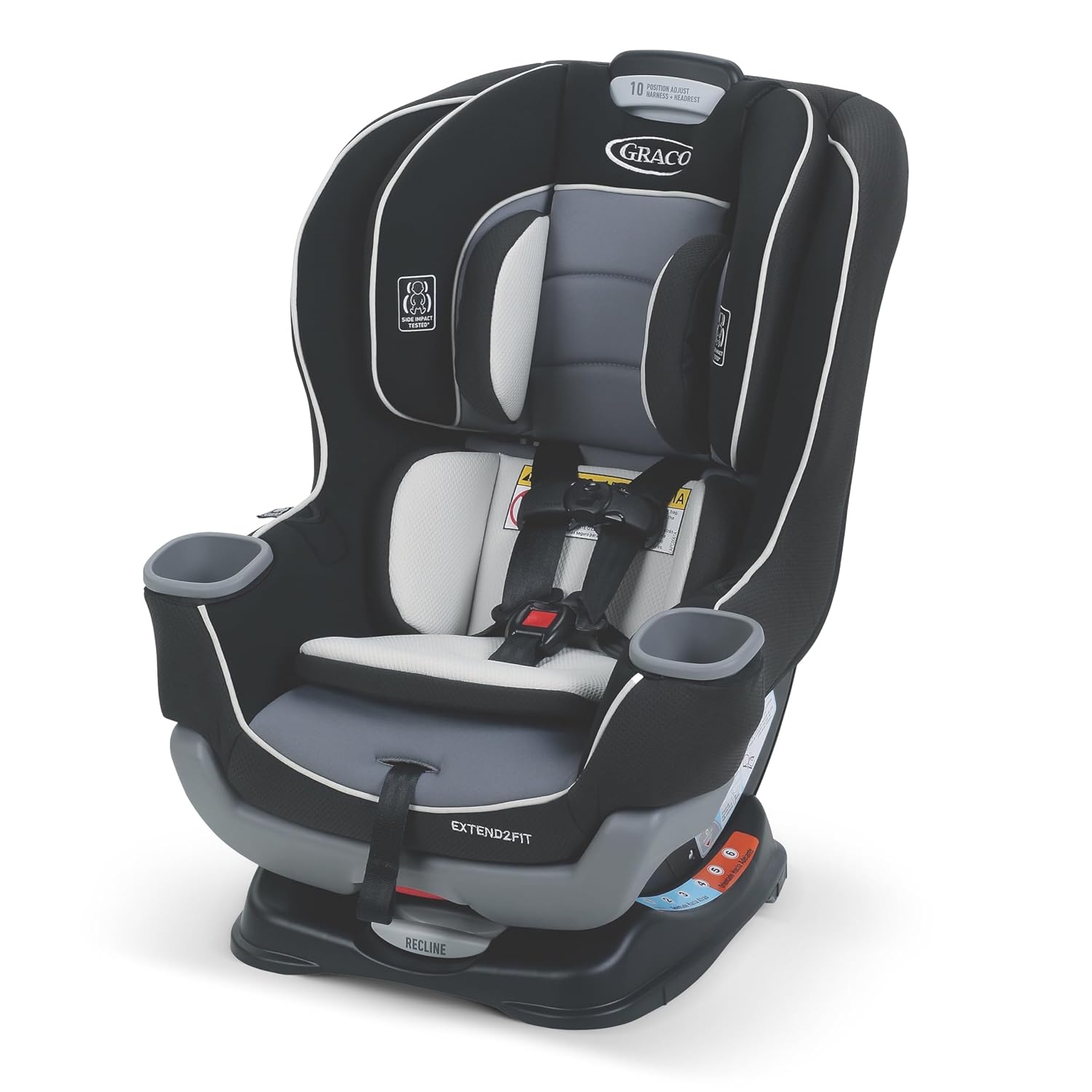 Showcases the car seat's safety features and comfortable design to reassure parents about their child's protection and comfort during travel.