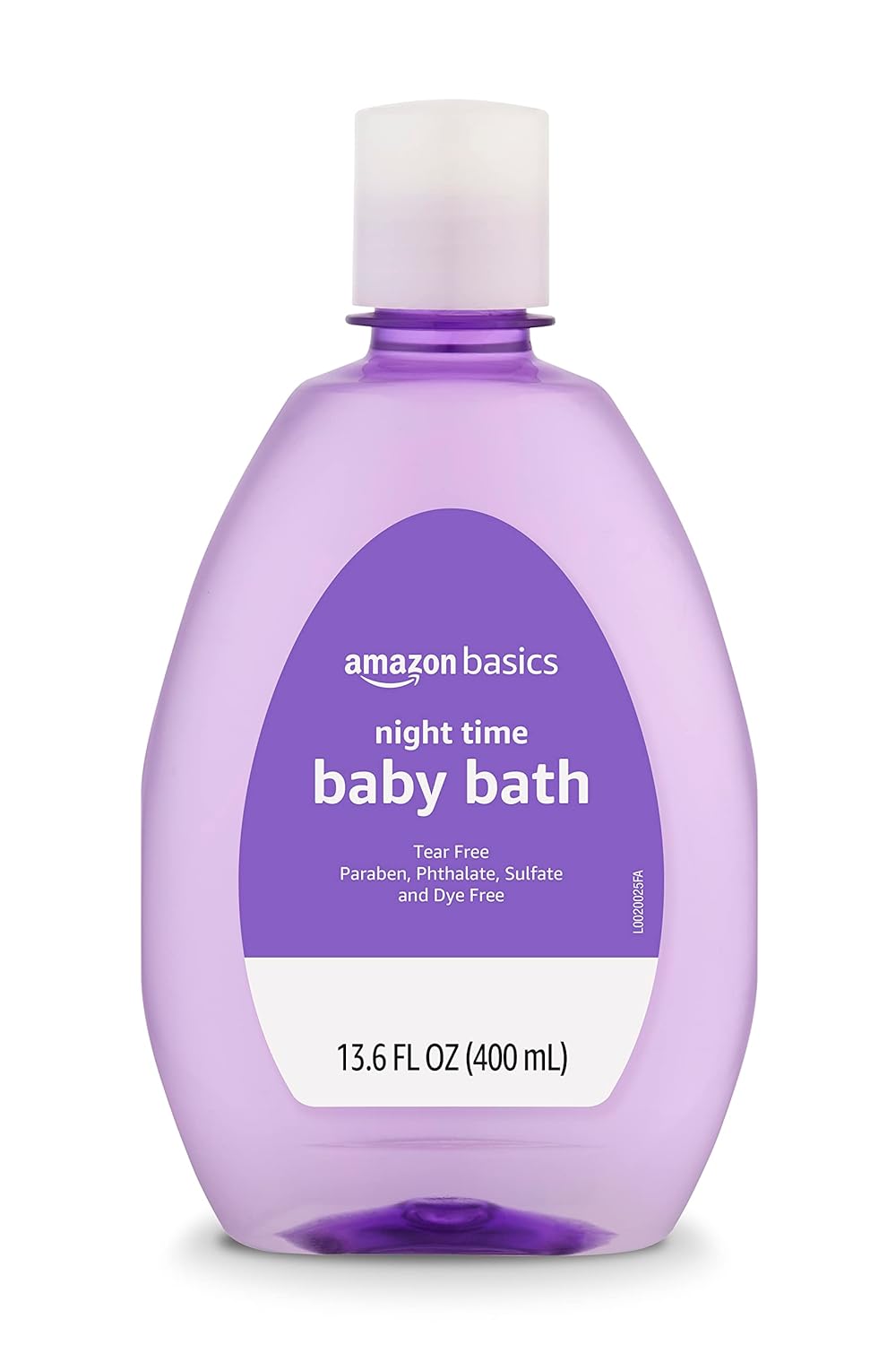 Showcases the night time baby bath product, emphasizing its gentle formula suitable for babies.