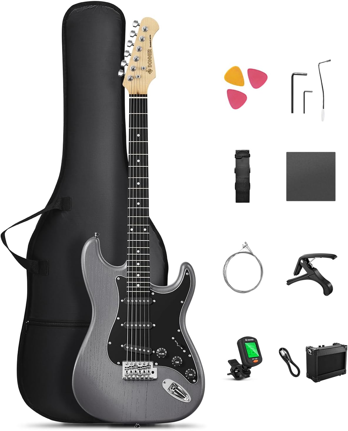Main Images for DONNER DST-80 Electric Guitar 39” Beginner Electric Guitar Kit with Amp