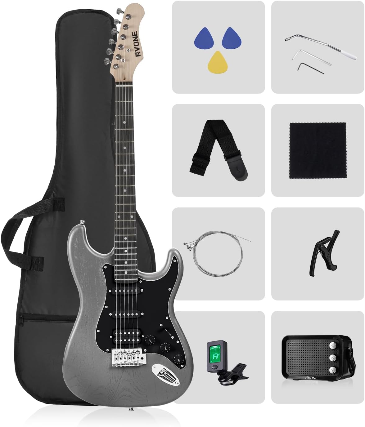 Main Images for RST-150 39" Beginner Electric Guitar Kit with Amp & HSS Pickups