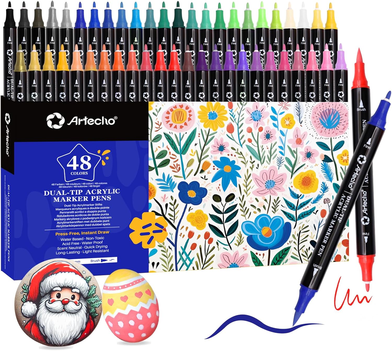 Artecho Acrylic Paint Markers 48 Colors