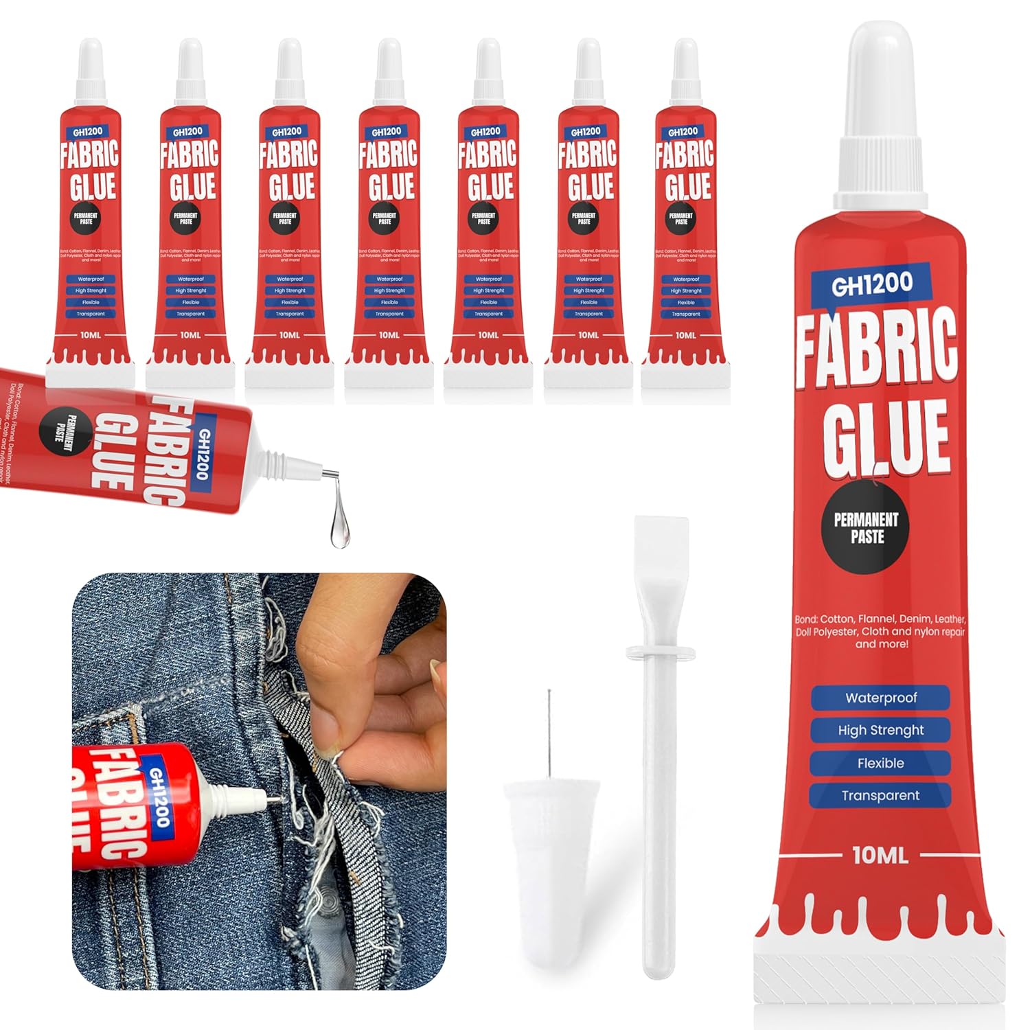 Main Images for Fabric Glue Permanent (10 ML x 8)