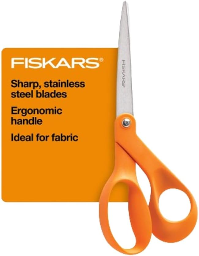 Showcases the product's key features and intended use for fabric cutting. Provides essential product details and benefits to inform the customer quickly.