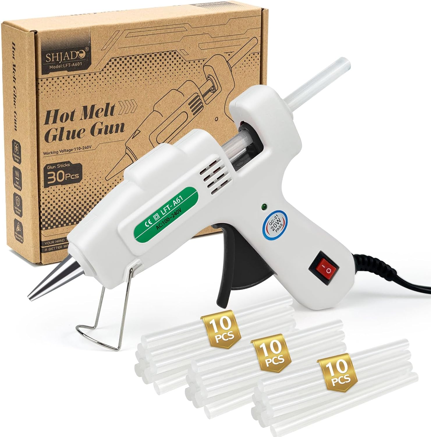 Mini Hot Glue Gun Kit with 30 Glue Sticks