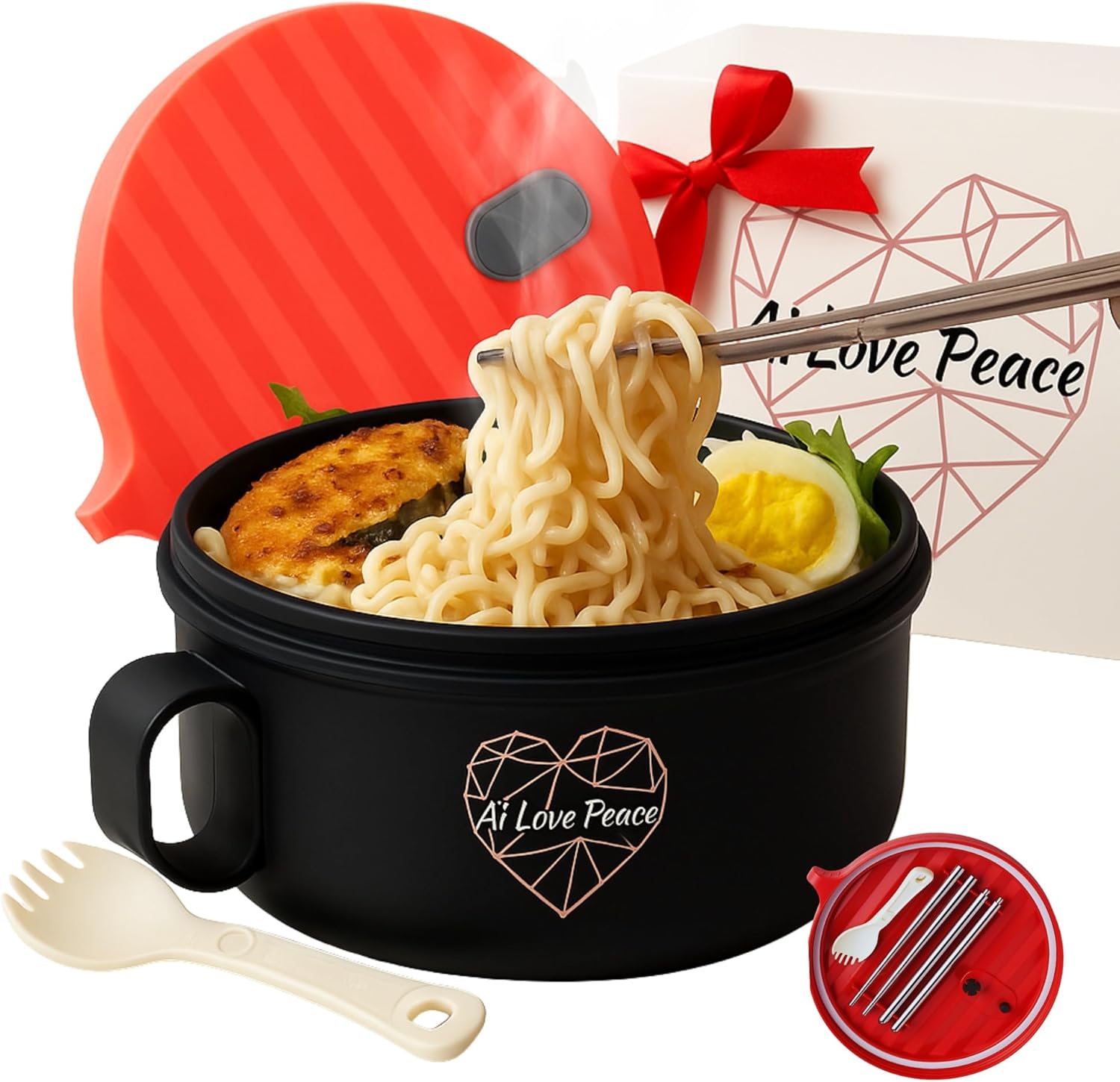 Main Images for AI LOVE PEACE Ramen Bowl