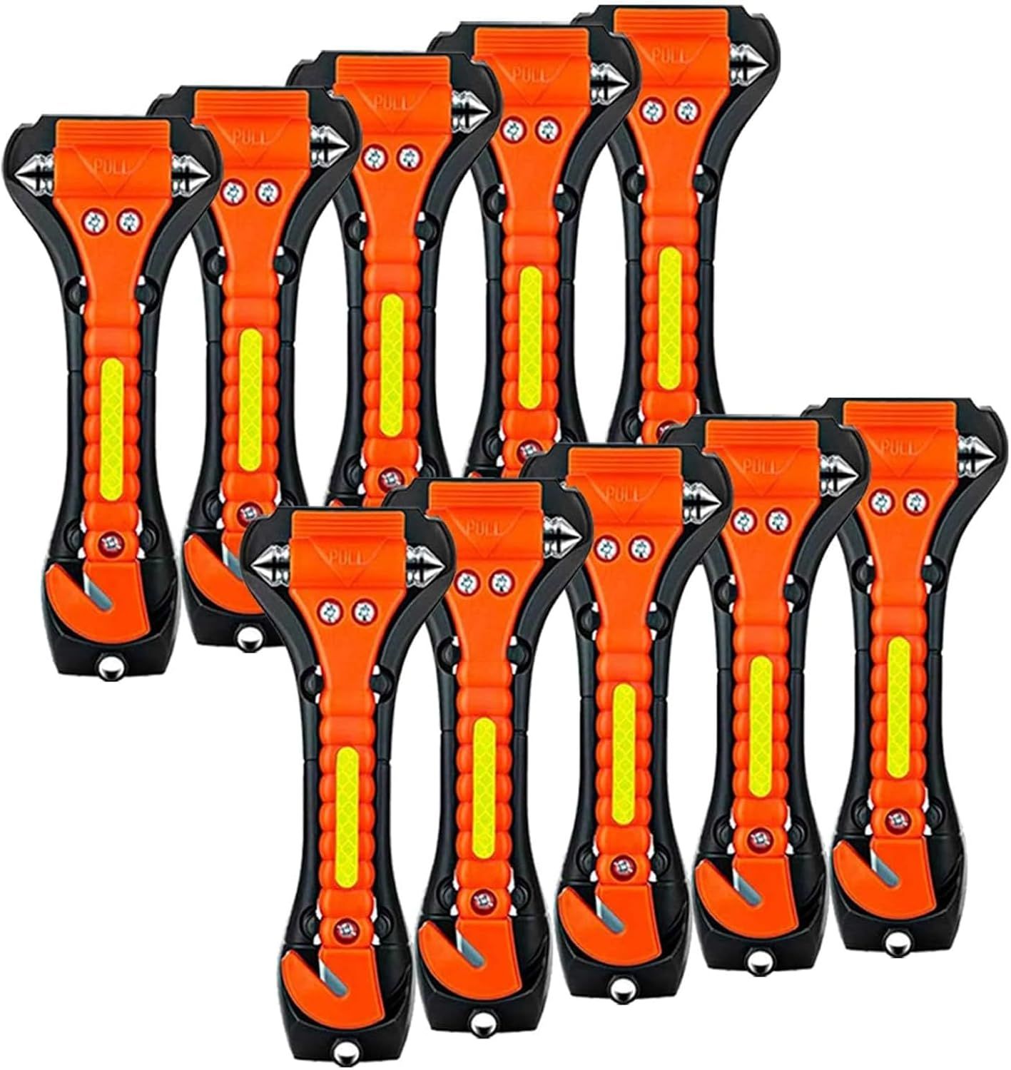 Shows different sizes of the same safety hammer tool to demonstrate product range and options available to customers.