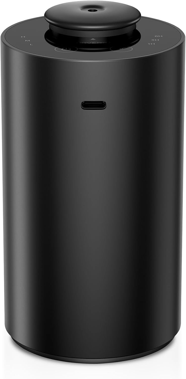 Shows the core product clearly against a white background to help shoppers quickly identify the cylindrical device with its top controls and USB-C charging port.