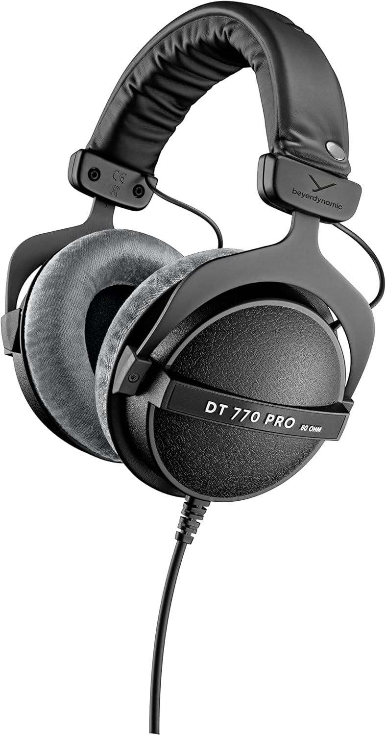 beyerdynamic DT 770 PRO 80 Ohm Over-Ear Studio Headphones in Gray. Enclosed…