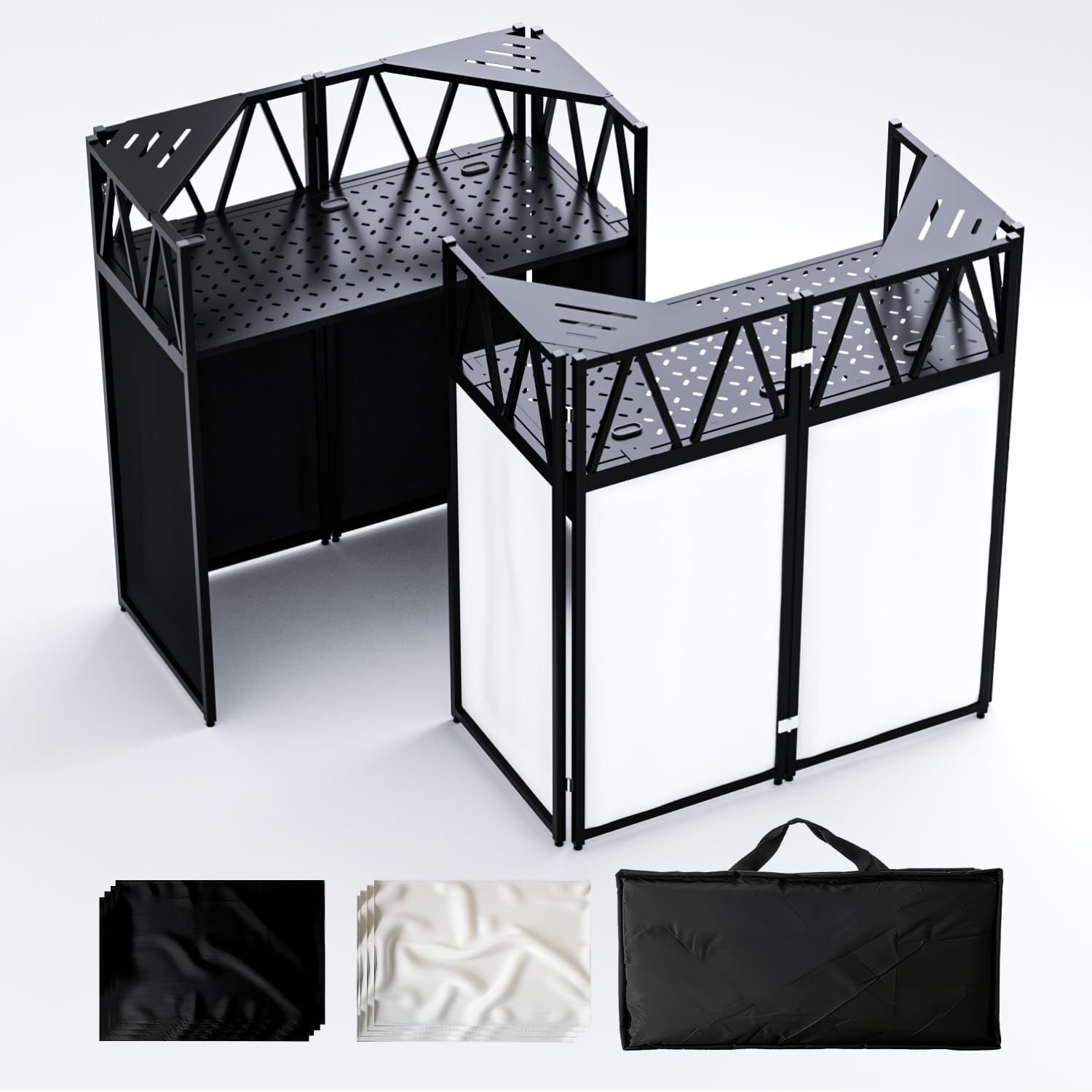Shows the complete product with all included components and accessories to communicate exactly what the buyer will receive in their purchase.