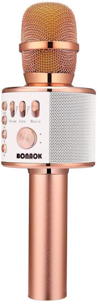 BONAOK Wireless Bluetooth Karaoke Microphone