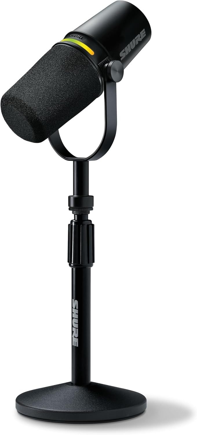 Shure MV7+ Podcast Dynamic Microphone with Stand