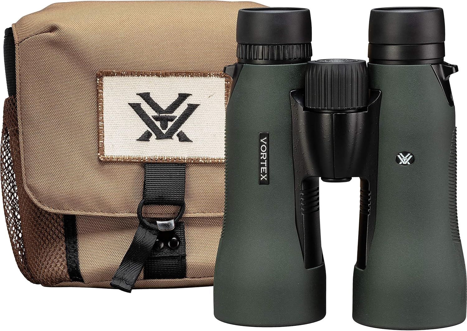 Shows the core binoculars product alongside its included carrying case to communicate what the buyer receives and emphasize portability and protection.…
