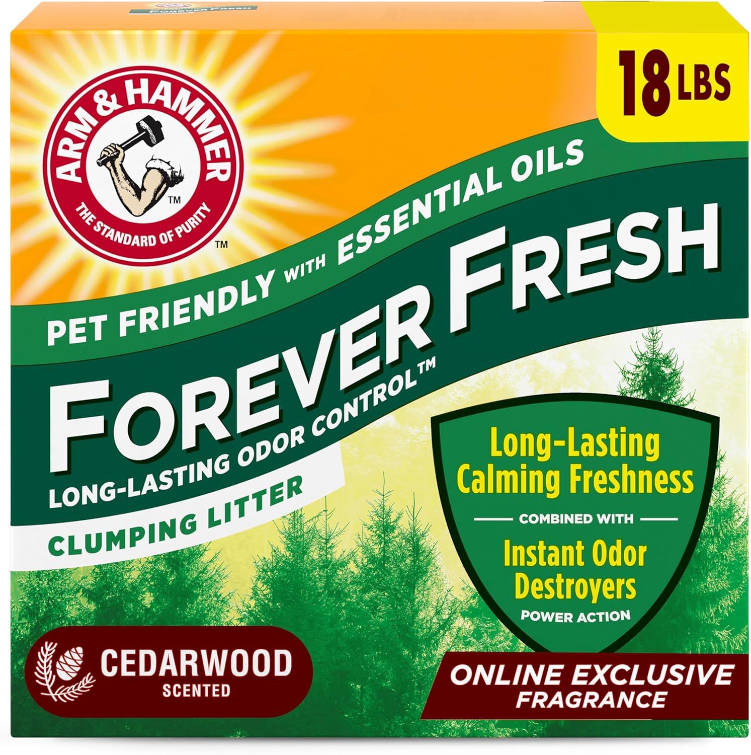 Arm & Hammer Forever Fresh Clumping Cat Litter Cedarwood