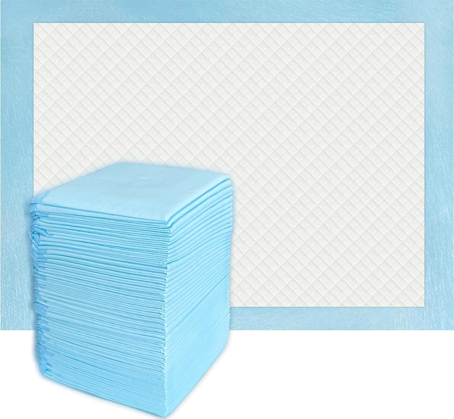 Shows the core product as a large stack of disposable pads to communicate the bulk quantity included in the purchase, reassuring shoppers they are getting…