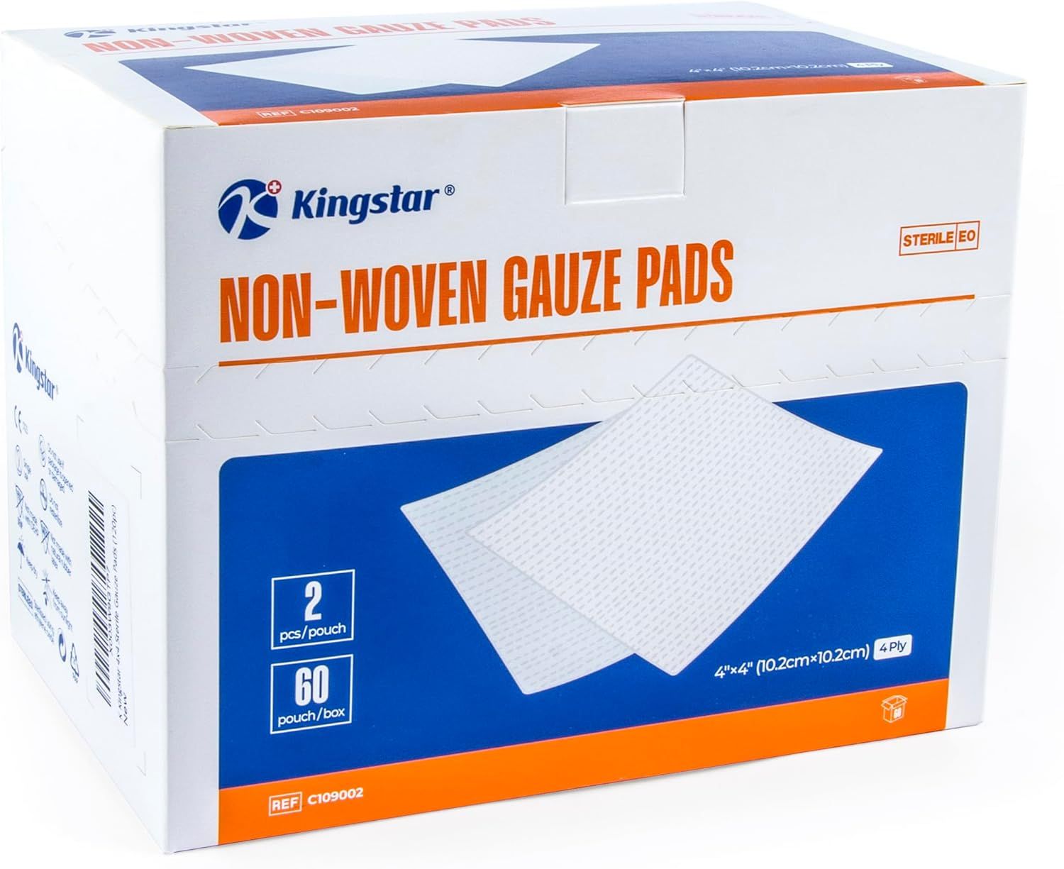 Shows the product in its retail packaging to communicate what the buyer will receive, including quantity information and sterile medical-grade quality…