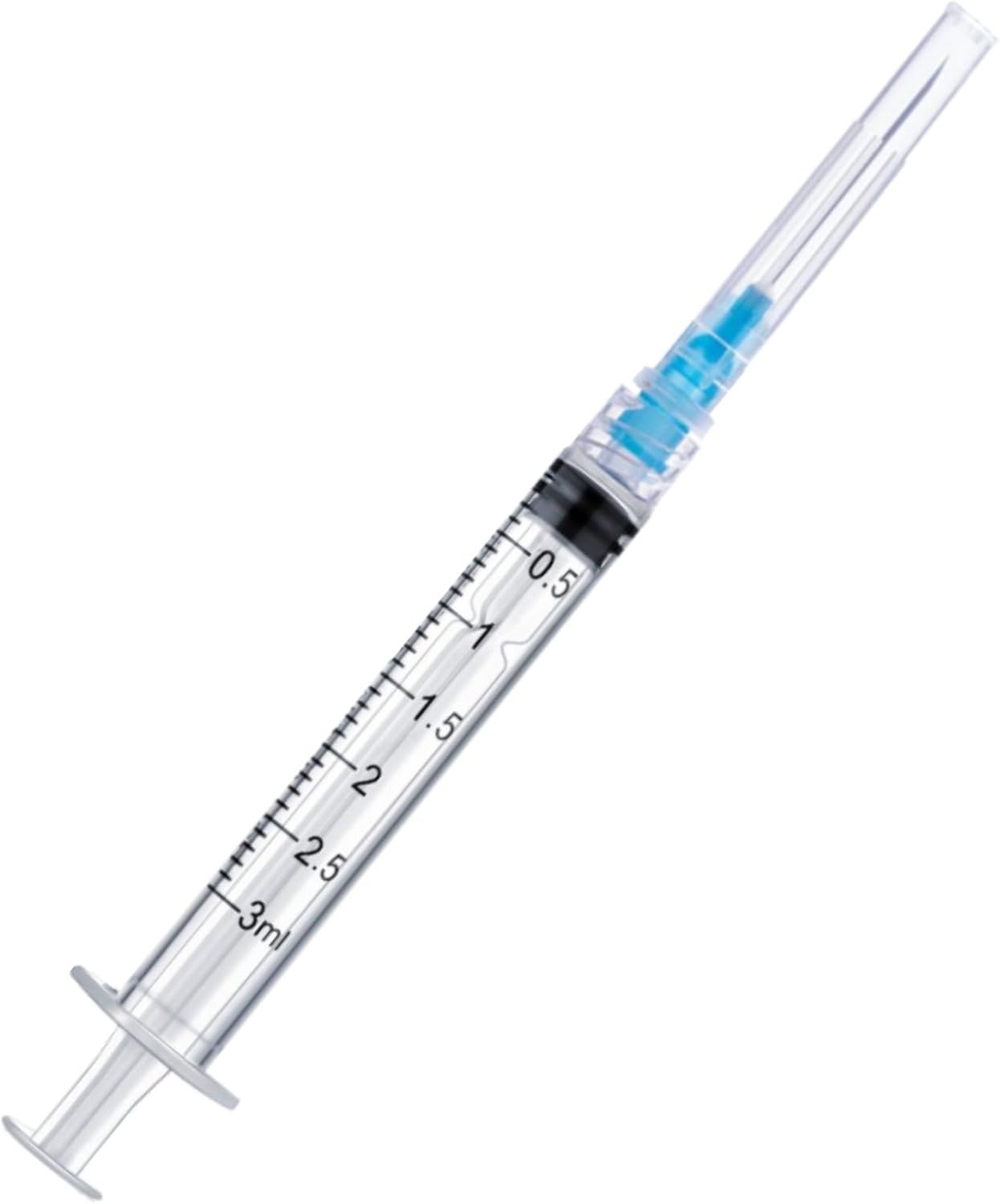 Displays the core medical syringe product with clear volume markings and transparent barrel to communicate precision and visibility for accurate dosing.