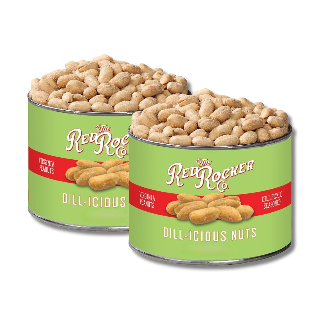 Shows two cans of the core product filled with peanuts to communicate the multi-pack offering and the product's flavor variety. Displays the retail packaging…