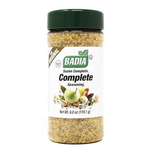 Displays the core product clearly on a white background to show shoppers exactly what they will receive - a jar of Badia Complete Seasoning with visible…