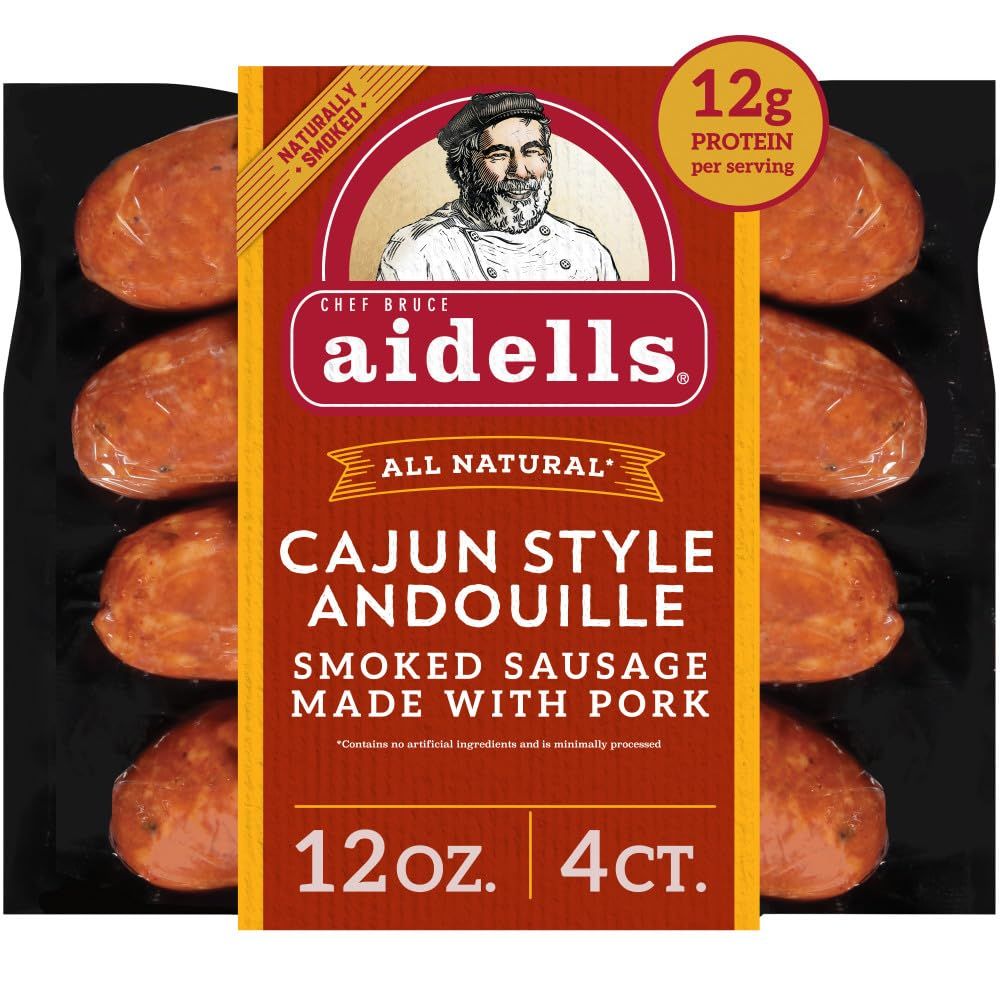 Displays the core product (smoked sausage) clearly visible through the packaging to show shoppers exactly what they are purchasing, emphasizing the quality…