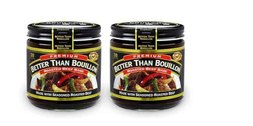 Shows two jars of the Better Than Bouillon product to clearly display the packaging, branding, and product appearance for shoppers to identify what they are purchasing. Displays two identical jars…