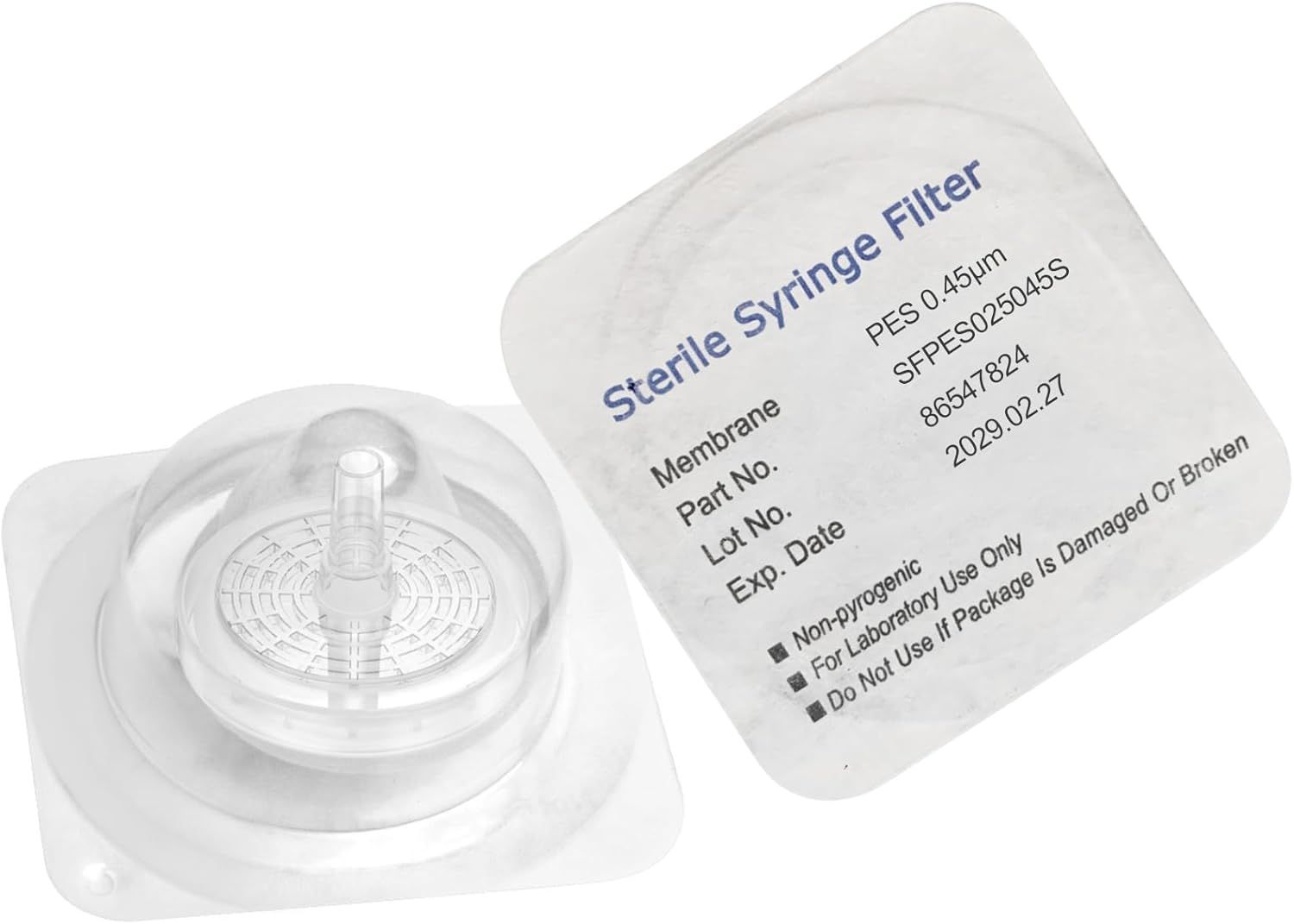 Displays the core medical product clearly with its packaging to show what the buyer will receive and communicate its sterile, laboratory-grade nature. Shows the retail packaging with detailed…