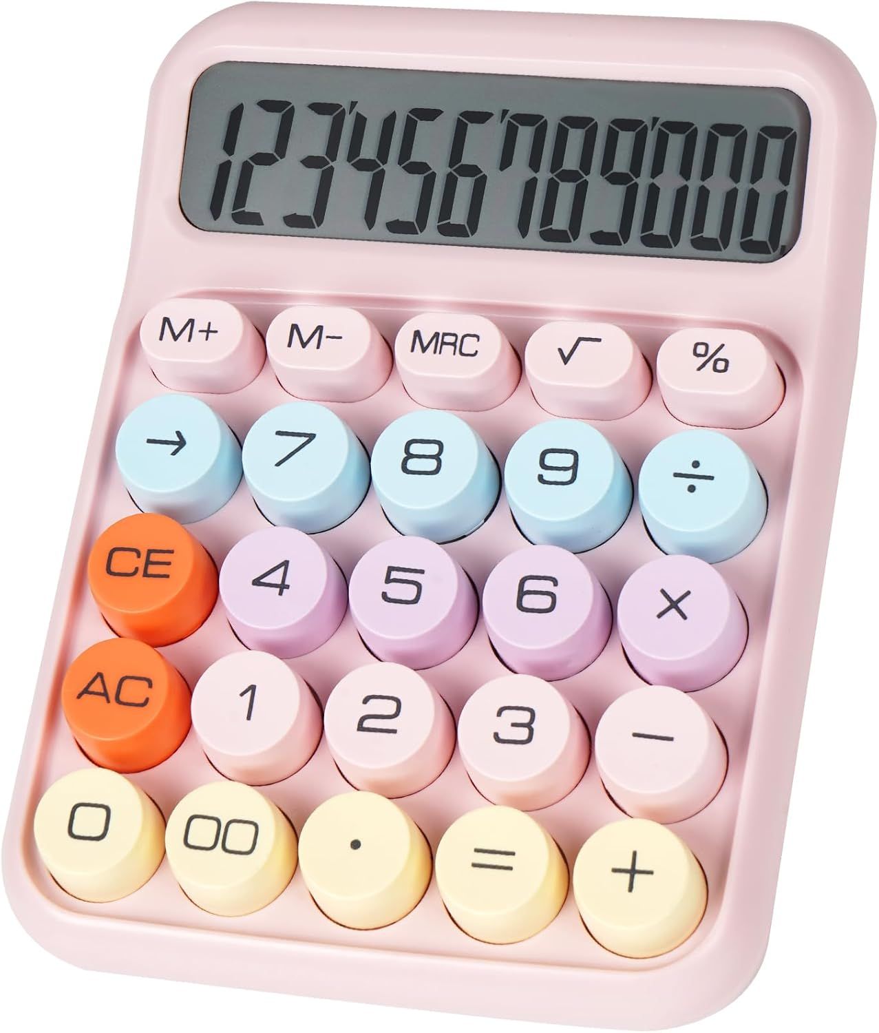 Displays the calculator as the core sellable product with a clean, catalog-style presentation that showcases its aesthetic design and functional layout.