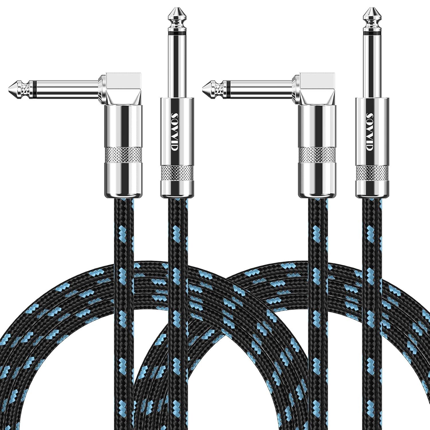 Displays the core audio cable product with high-quality metal connectors and braided cable construction to communicate durability and professional-grade…