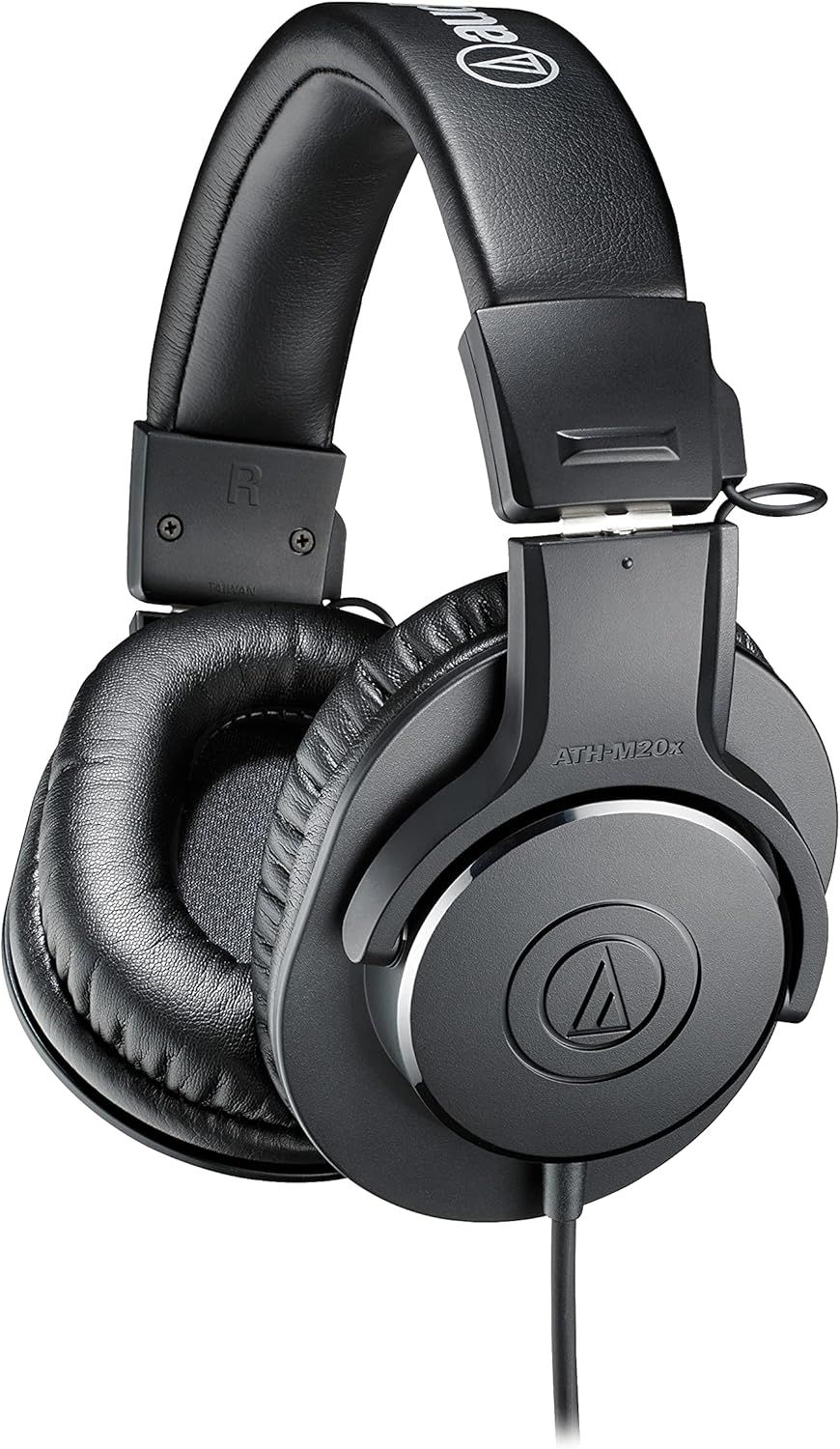 Displays the core product clearly on a white background to show the design, build quality, and professional appearance of the Audio-Technica headphones.