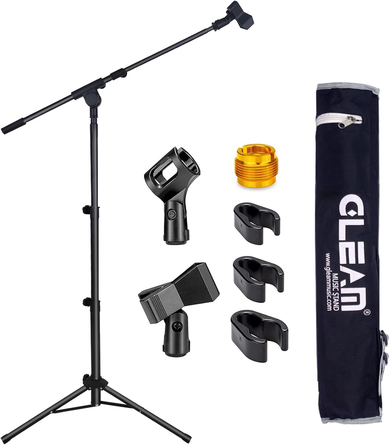Displays the core microphone stand product along with all included mounting accessories and carrying case to show shoppers exactly what they will receive.…