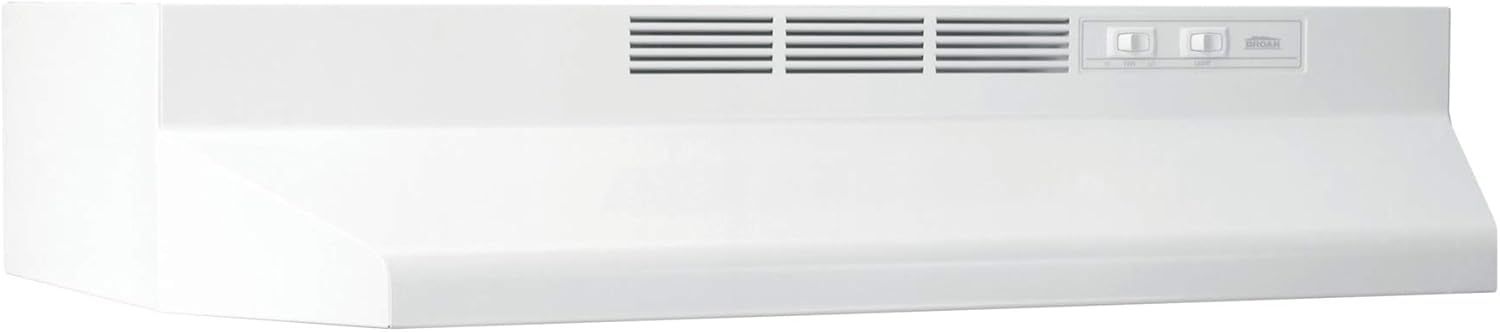 Displays the core product clearly on a white background to show the range hood's design, ventilation system, and control panel for catalog purposes.