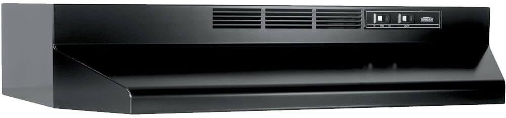 Displays the under-cabinet range hood clearly on a white background to show its design, finish, and key features like vents and controls.