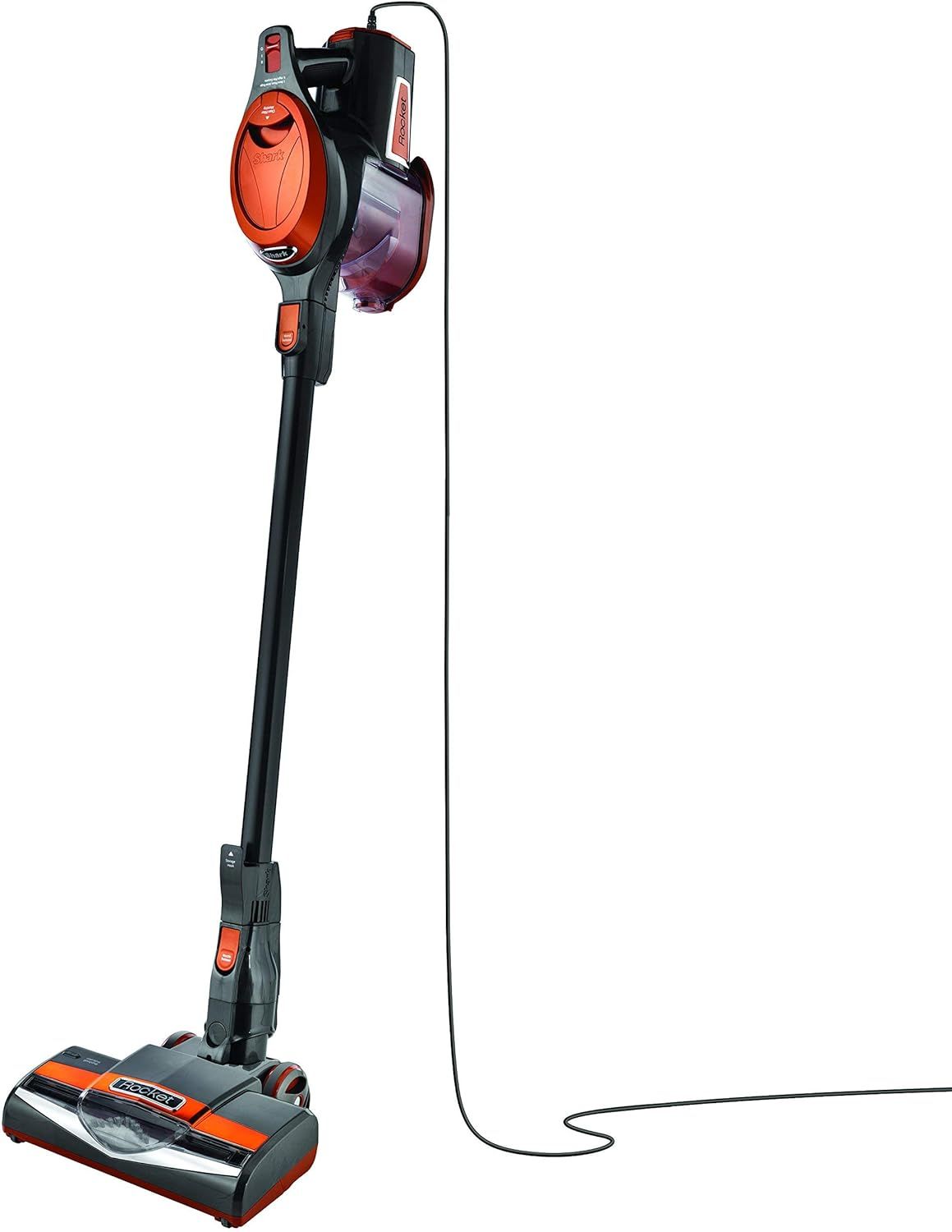 Displays the complete vacuum cleaner in its full form on a clean white background, allowing shoppers to see the entire product design, size, and key…