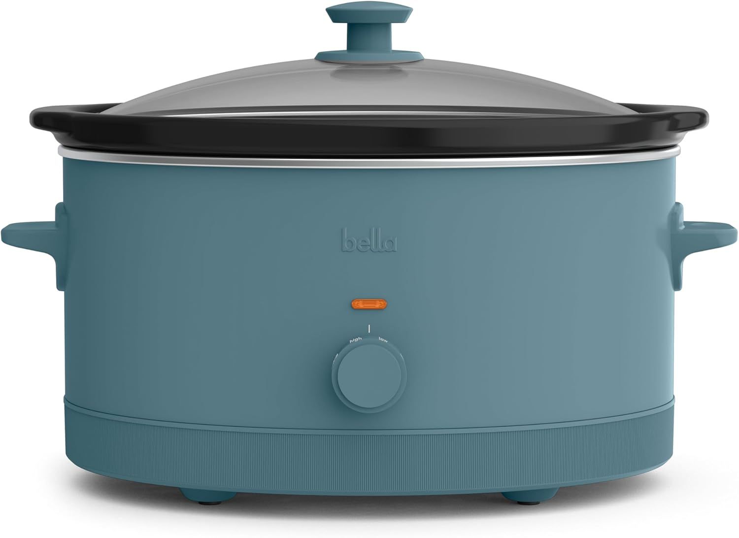 Displays the core product clearly on a white background to show the slow cooker's attractive teal color, glass lid, control dial, and overall design to help…