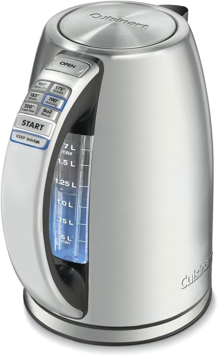 Displays the core product clearly on a white background, showing the kettle's design, control panel with temperature presets, and water level indicator to…