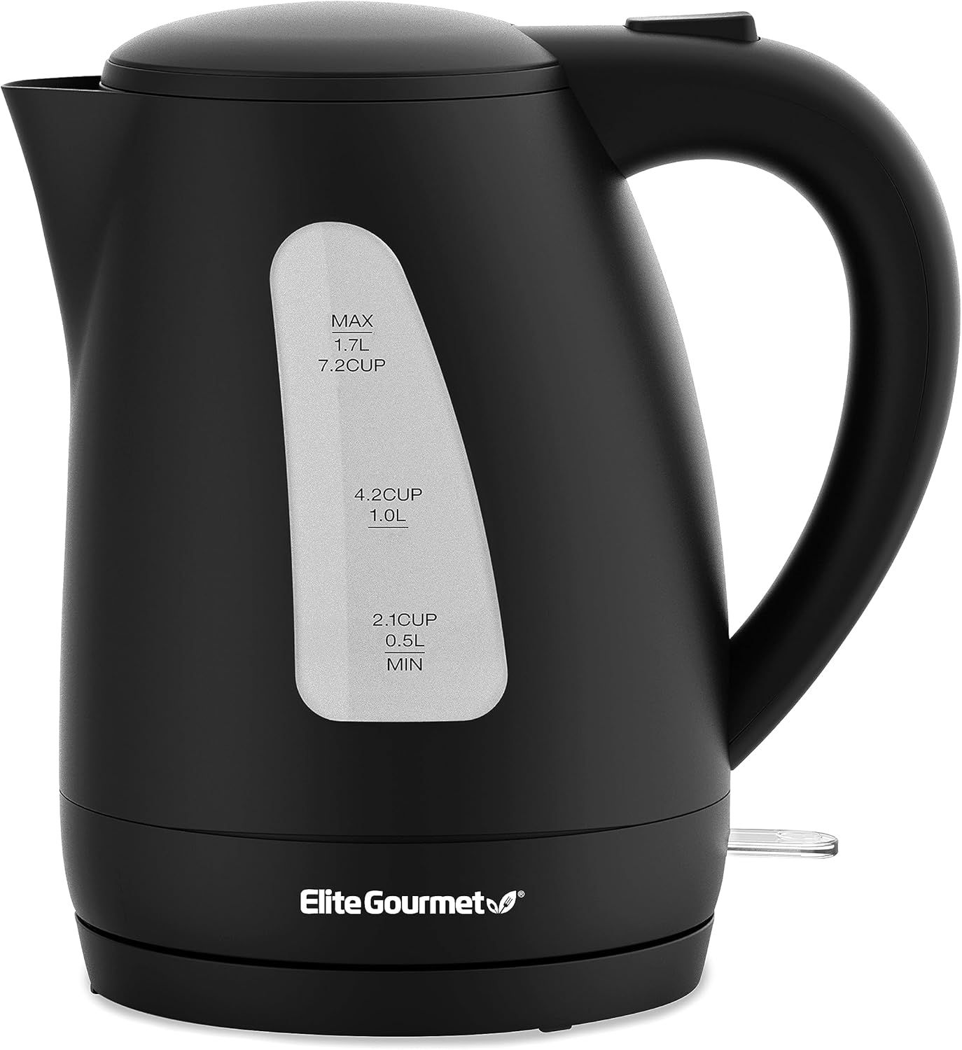 Displays the electric kettle as the core product with clear capacity markings to help shoppers understand its size and usability.