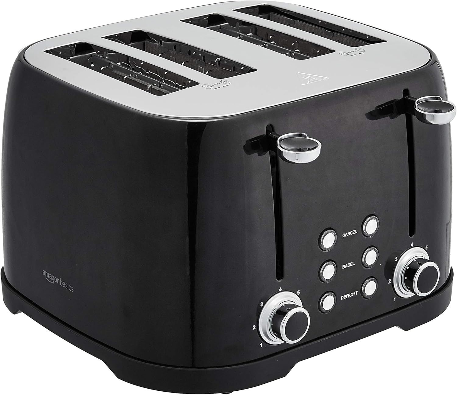 Displays the core product clearly on a white background to show the toaster's design, 4-slice capacity, control dials, and buttons for shoppers to understand…
