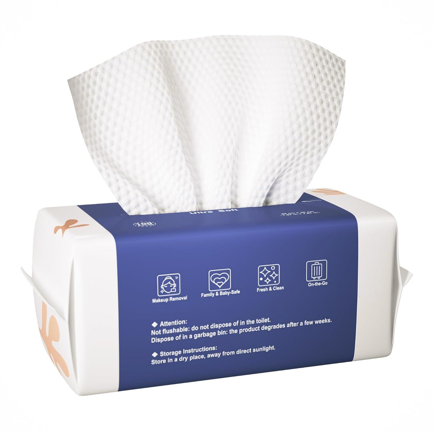 Displays the core product, a box of facial tissues with visible texture and packaging, to show shoppers exactly what they will receive. Shows the retail…