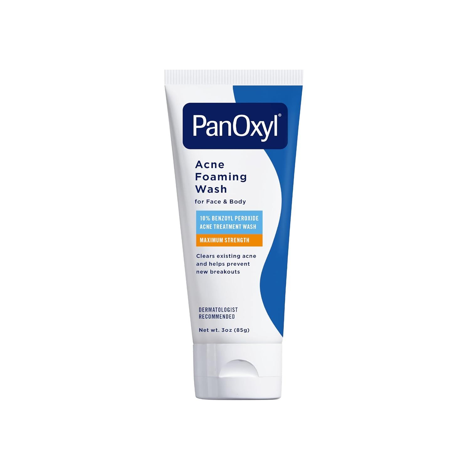 Displays the PanOxyl Acne Foaming Wash product clearly on a clean white background, allowing shoppers to see the packaging design, brand name, and key product…