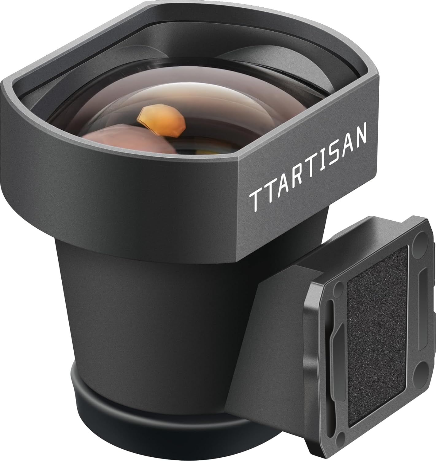 Displays the TTArtisan camera lens attachment clearly to show its design, build quality, and mounting mechanism, helping shoppers understand what they will…